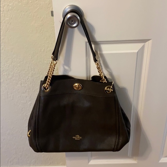 SOLD Coach chocolate bag excellent condition - Picture 7 of 8